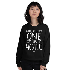 Open image in slideshow, unisex sweatshirt: one of us is agile
