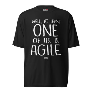 Open image in slideshow, unisex performance crewneck: one of us is agile
