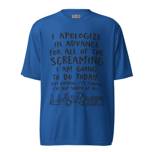 Open image in slideshow, unisex performance crew neck: apologize (flyball)
