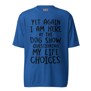 Open image in slideshow, unisex performance crewneck: life choices (light colors)
