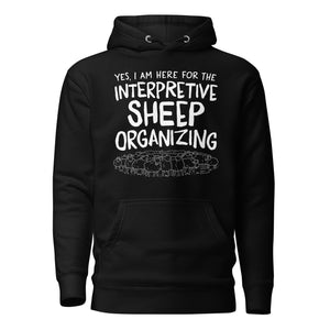 Open image in slideshow, unisex hoodie: interpretive sheep organizing (white)
