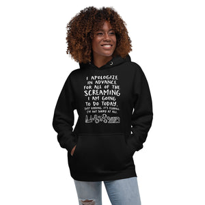 Open image in slideshow, unisex hoodie: apologize (flyball)
