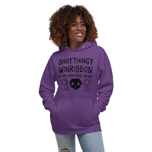 Open image in slideshow, unisex hoodie: sniffthingy winribbon (light colors)

