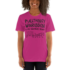 Open image in slideshow, unisex t-shirt: pullthingy winribbon (black)
