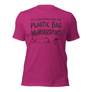 Open image in slideshow, unisex t-shirt: plastic bag murdersport (black)

