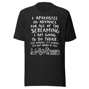 Open image in slideshow, unisex t-shirt: apologize (flyball)
