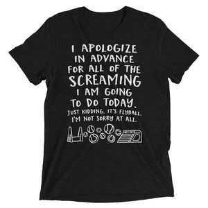 Open image in slideshow, unisex tri-blend t-shirt: apologize (flyball)
