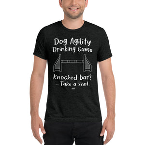 Open image in slideshow, unisex tri-blend t-shirt: agility drinking game
