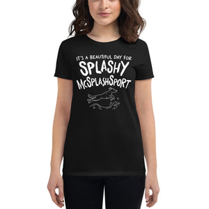 women's fitted t-shirt: splashy mcsplashsport