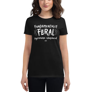 Open image in slideshow, women&#39;s fitted t-shirt: pyr sheps feral
