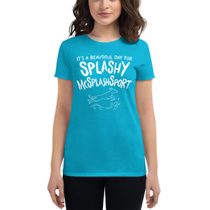 women's fitted t-shirt: splashy mcsplashsport