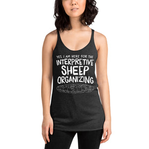 Open image in slideshow, women&#39;s racerback: interpretive sheep organizing
