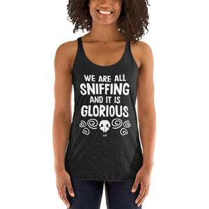 Open image in slideshow, women&#39;s racerback: we are all sniffing
