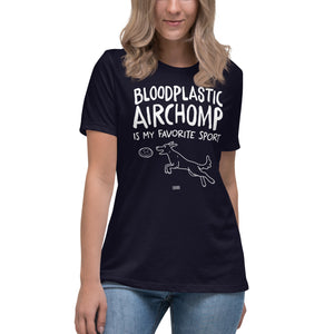 Open image in slideshow, women&#39;s relaxed fit t-shirt: bloodplastic airchomp
