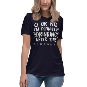 Open image in slideshow, women&#39;s relaxed fit t-shirt: q or nq
