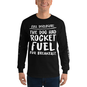 Open image in slideshow, men&#39;s long sleeve tee: rocket fuel super edition
