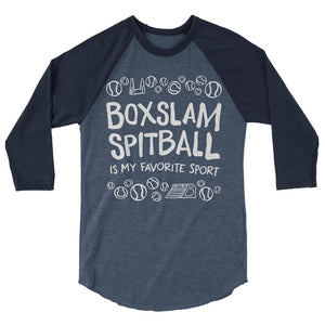 3/4 sleeve dark raglan - boxslam spitball