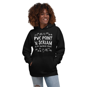 Open image in slideshow, unisex hoodie: pvc point &#39;n scream
